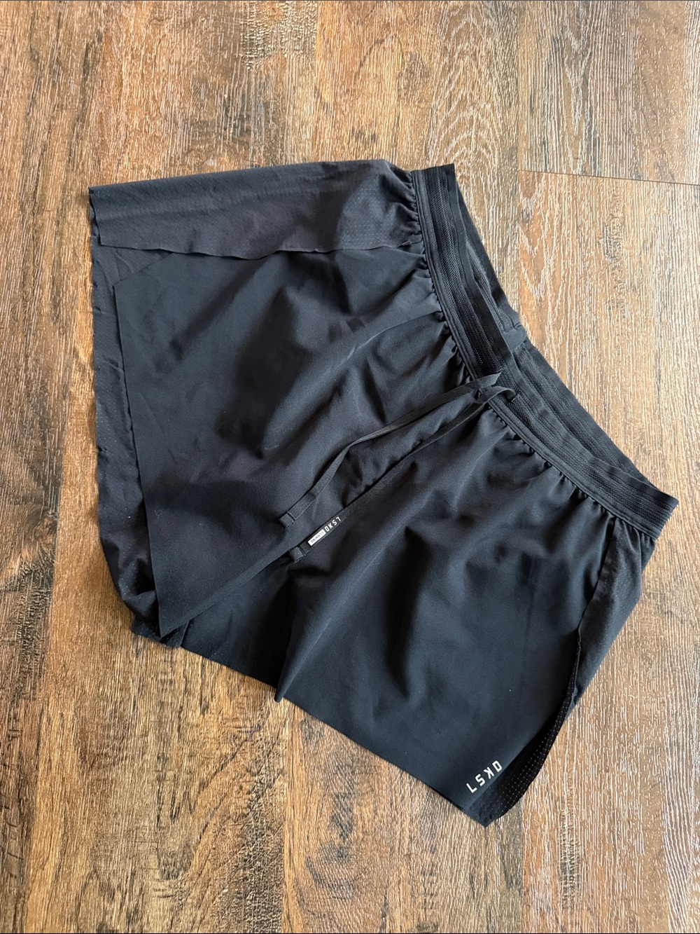 LSKD Black Women's Performance Running Shorts with Drawstring